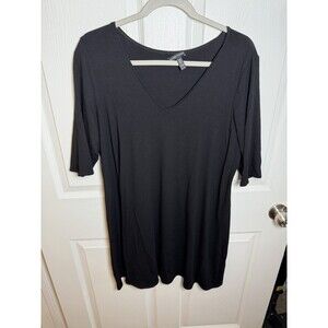 Eileen Fisher Womens T-shirt Dress Size XL Lagenlook Minimalist Travel Vacation